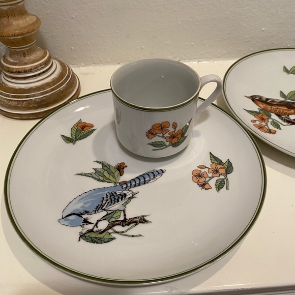Fitz & Floyd Collector Bird Snack Set 1975- Set of 2 - Picture 5 of 12